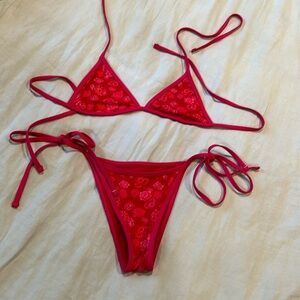 Pink Floral Blackbough Bikini